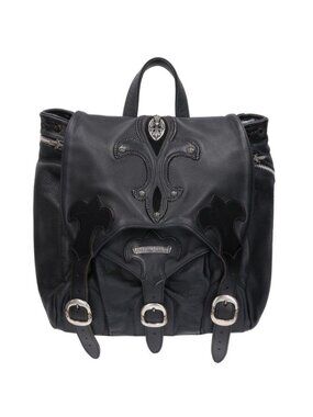 Chrome Hearts Backpack-s Small Backpack Leather with Patch